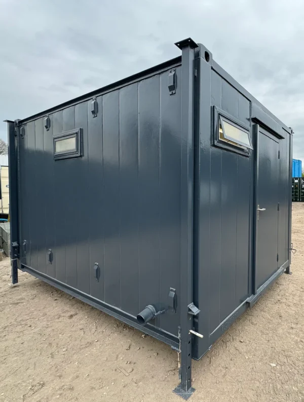 12 x 9 ft Anti-Vandal 2+1 Toilet Block – Portable Steel Restroom Unit