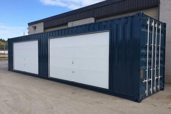 40ft High Cube Shipping Container with Insulated Garage Doors