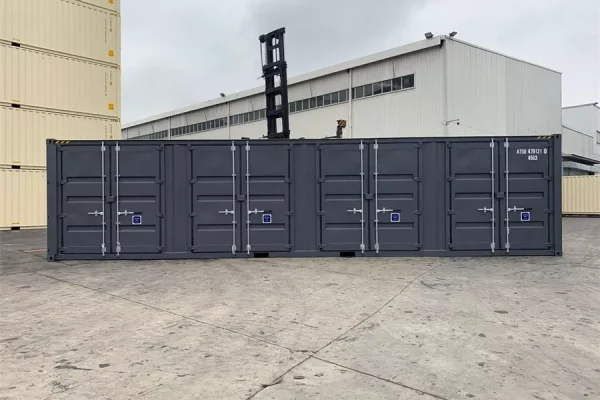 40ft New High Cube Shipping Container with Side Doors – Dual Access Extra Tall Steel Storage Unit