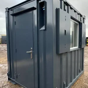 7x7ft Portable Container Office | Anti-Vandal Steel Site Cabin