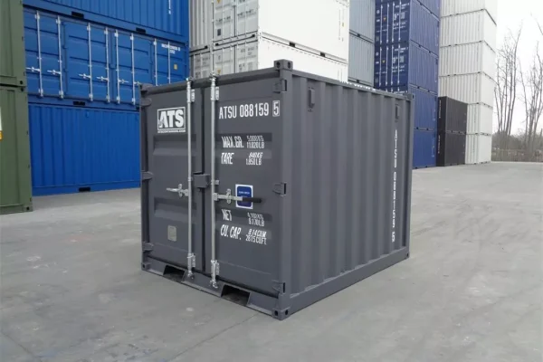 8ft New Mini Shipping Container – Compact Weatherproof Steel Storage Unit