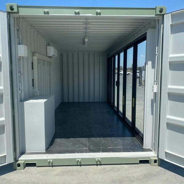 Modified 20ft Container with Glass Door and AC - Image 4