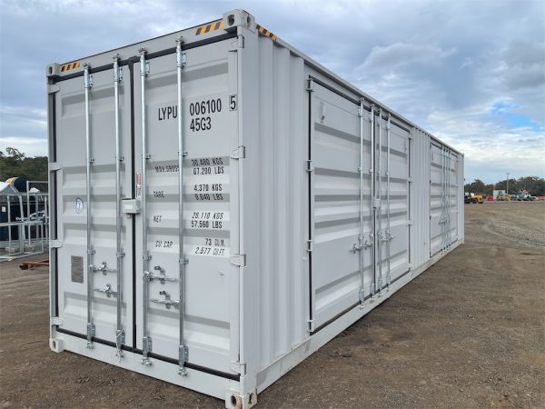 40ft New Shipping Container with Side Doors – Full-Length Side Access Storage Unit